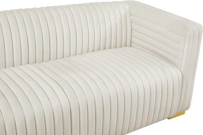 Selena Cream Velvet Sofa S