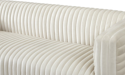 Selena Cream Velvet Sofa S