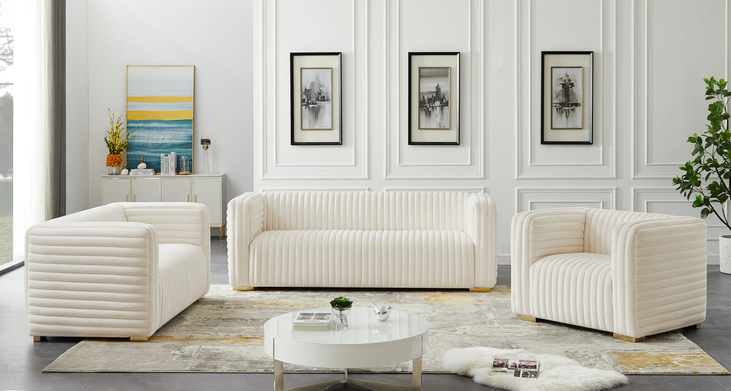 selena cream velvet sofa s