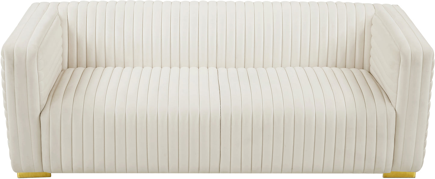 selena cream velvet sofa s