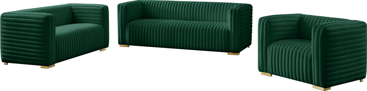 selena green velvet chair c