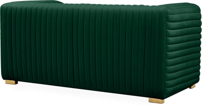 Selena Green Velvet Loveseat L