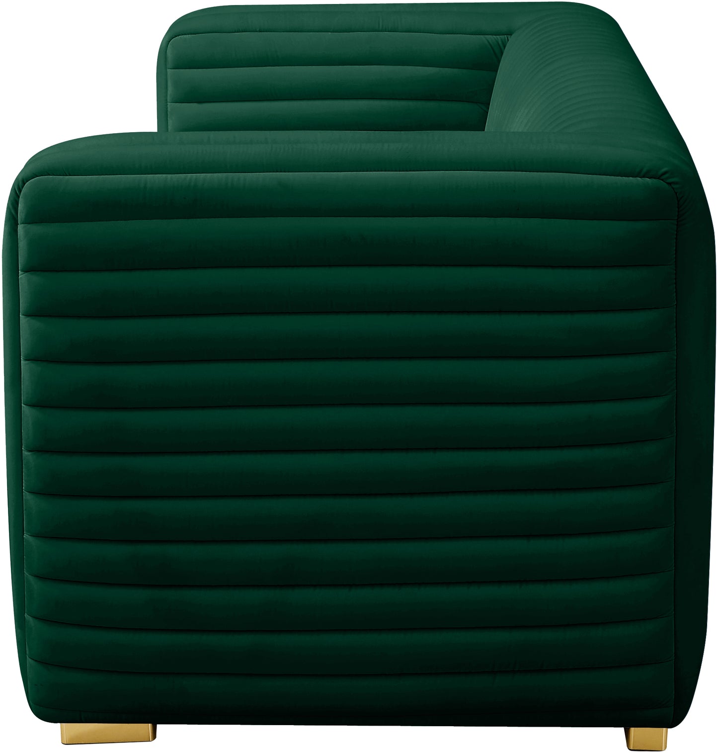 selena green velvet loveseat l