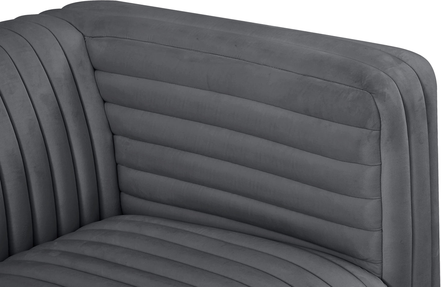 selena grey velvet loveseat l