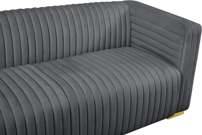 Selena Grey Velvet Sofa S