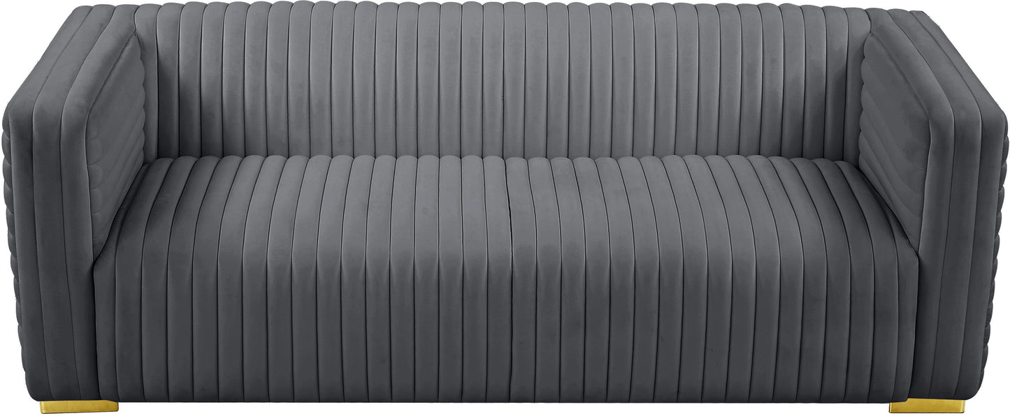 selena grey velvet sofa s