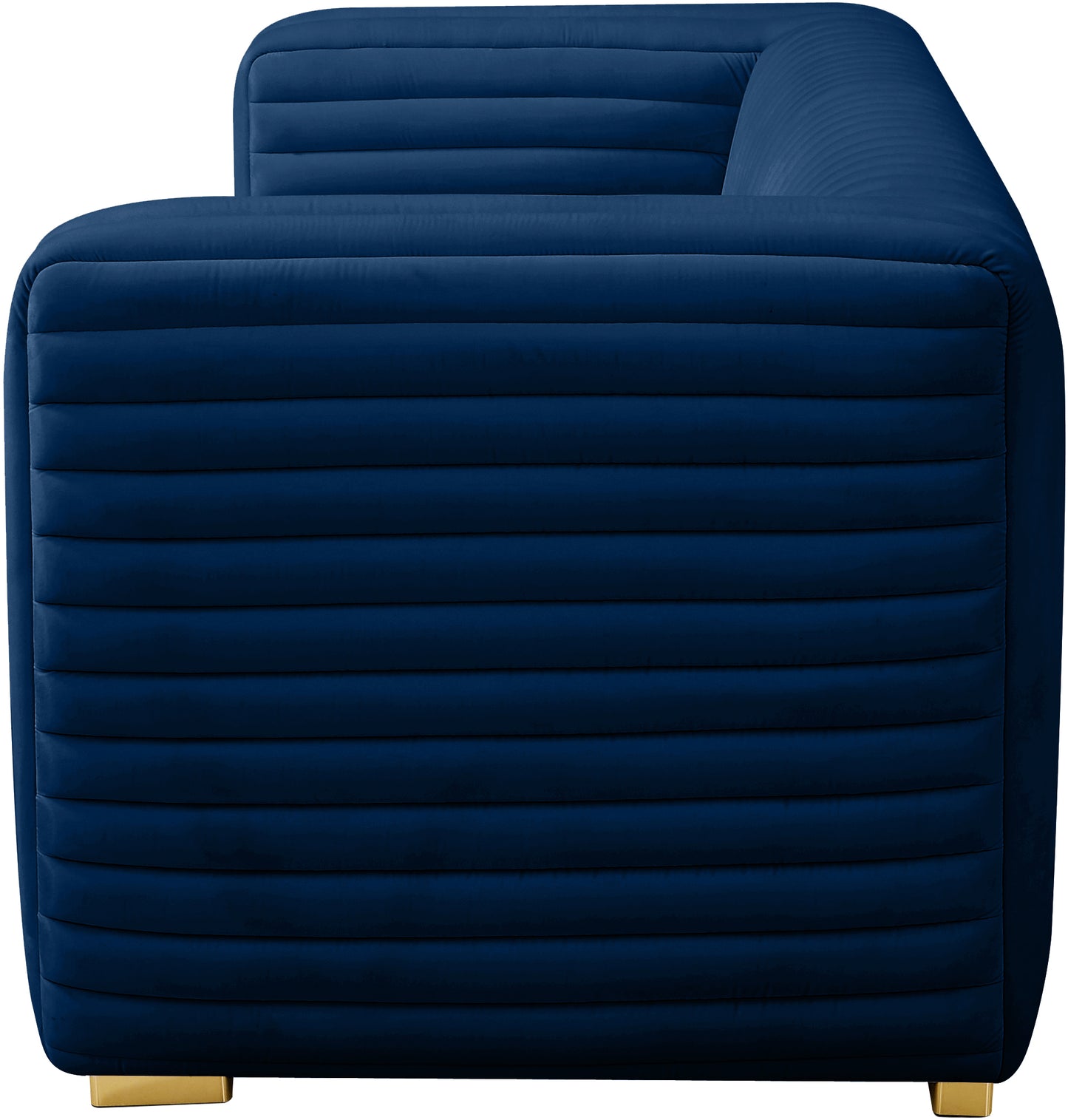 selena navy velvet loveseat l