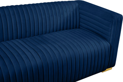 Selena Navy Velvet Sofa S