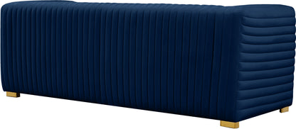 Selena Navy Velvet Sofa S