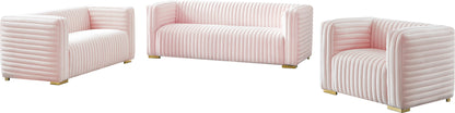 Selena Pink Velvet Chair C