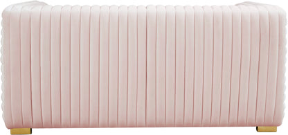 Selena Pink Velvet Loveseat L