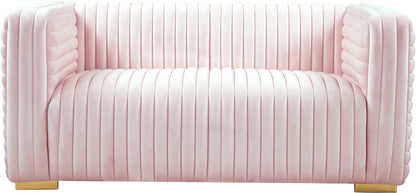 Selena Pink Velvet Loveseat L