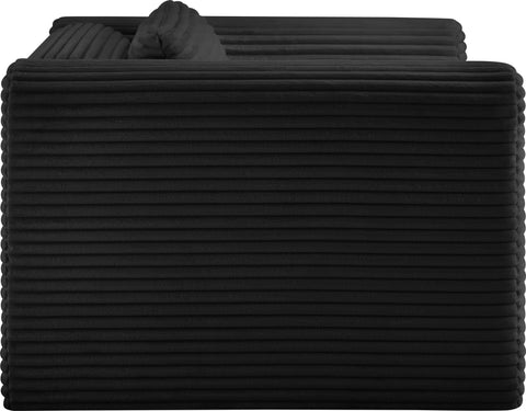 Faye Black Corduroy Performance Fabric Upholstered Accent Chair, 1 Piece