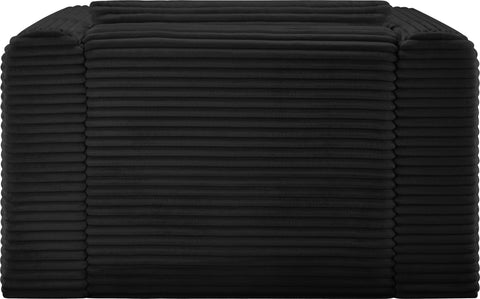 Faye Black Corduroy Performance Fabric Upholstered Accent Chair, 1 Piece
