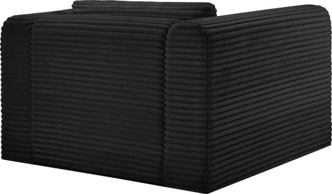 Faye Black Corduroy Performance Fabric Upholstered Accent Chair, 1 Piece