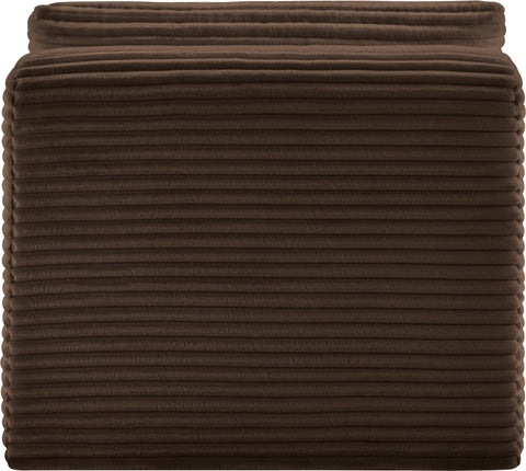 Faye Brown Corduroy Performance Fabric Upholstered Armless Chair, 1 Piece