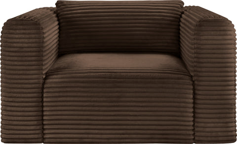 Faye Brown Corduroy Performance Fabric Upholstered Accent Chair, 1 Piece