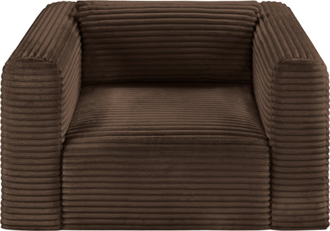 Faye Brown Corduroy Performance Fabric Upholstered Accent Chair, 1 Piece