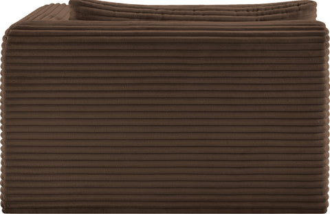 Faye Brown Corduroy Performance Fabric Upholstered Chaise Lounge, 1 Piece