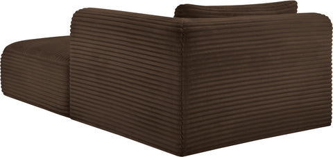 Faye Brown Corduroy Performance Fabric Upholstered Chaise Lounge, 1 Piece