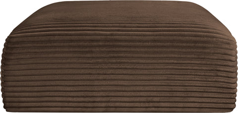 Faye Brown Corduroy Performance Fabric Upholstered Ottoman, 1 Piece