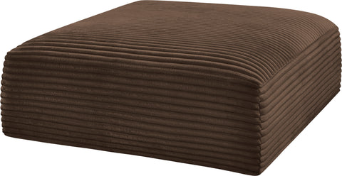 Faye Brown Corduroy Performance Fabric Upholstered Ottoman, 1 Piece