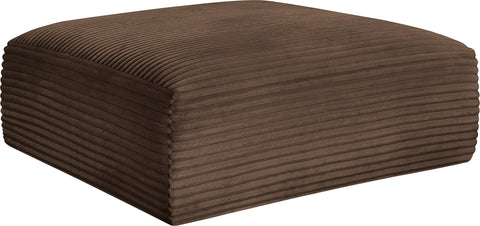 Faye Brown Corduroy Performance Fabric Upholstered Ottoman, 1 Piece