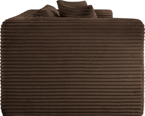 Faye 78" Brown Corduroy Performance Fabric Upholstered Sofa, 2-Piece