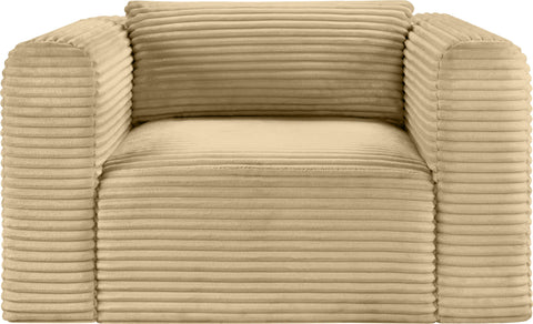 Faye Camel Corduroy Performance Fabric Upholstered Accent Chair, 1 Piece