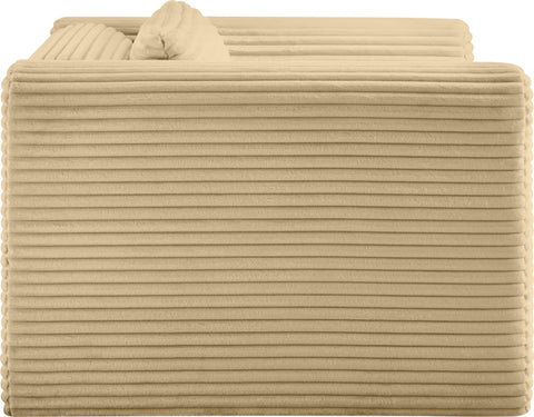 Faye Camel Corduroy Performance Fabric Upholstered Accent Chair, 1 Piece