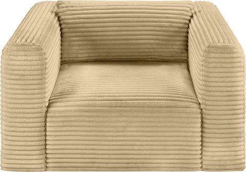 Faye Camel Corduroy Performance Fabric Upholstered Accent Chair, 1 Piece
