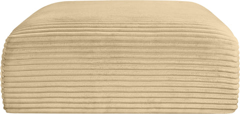 Faye Camel Corduroy Performance Fabric Upholstered Ottoman, 1 Piece