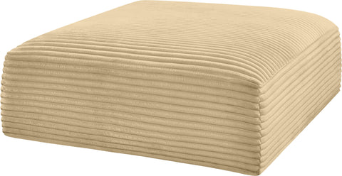 Faye Camel Corduroy Performance Fabric Upholstered Ottoman, 1 Piece