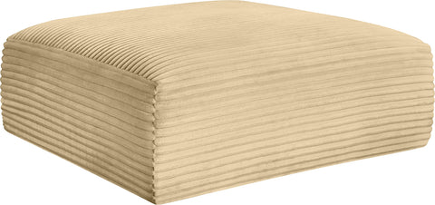 Faye Camel Corduroy Performance Fabric Upholstered Ottoman, 1 Piece