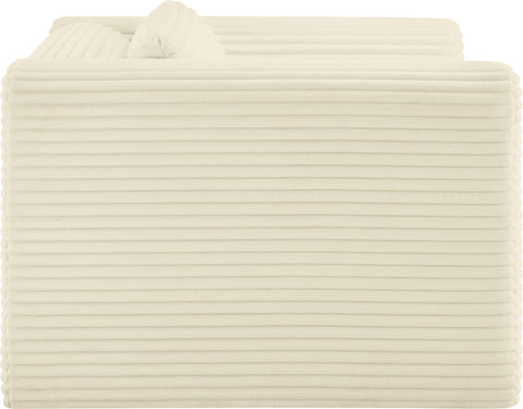 Faye Cream Corduroy Performance Fabric Upholstered Accent Chair, 1 Piece