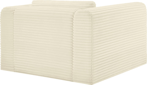 Faye Cream Corduroy Performance Fabric Upholstered Accent Chair, 1 Piece
