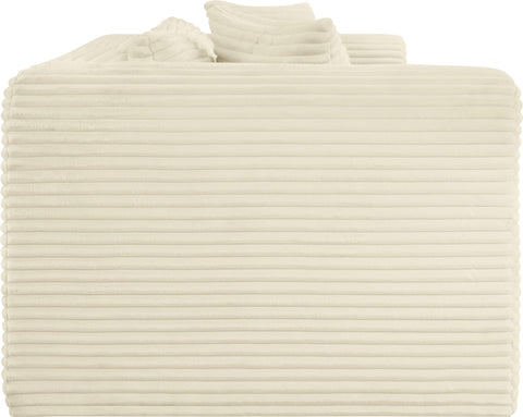 Faye 78" Cream Corduroy Performance Fabric Upholstered Sofa, 2-Piece