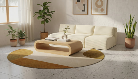 Faye 93" Cream Corduroy Performance Fabric Upholstered Armless Sofa, 3-Piece