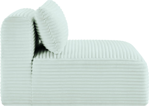 Faye Mint Corduroy Performance Fabric Upholstered Armless Chair, 1 Piece