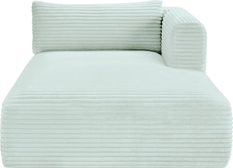 Faye Mint Corduroy Performance Fabric Upholstered Chaise Lounge, 1 Piece