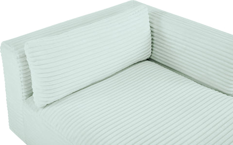 Faye Mint Corduroy Performance Fabric Upholstered Chaise Lounge, 1 Piece