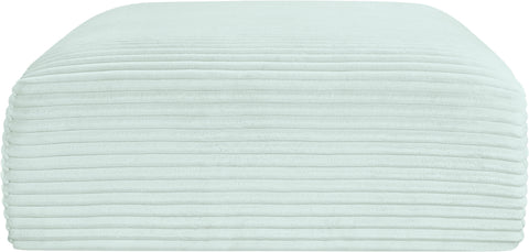 Faye Mint Corduroy Performance Fabric Upholstered Ottoman, 1 Piece