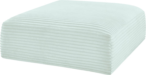 Faye Mint Corduroy Performance Fabric Upholstered Ottoman, 1 Piece