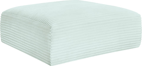 Faye Mint Corduroy Performance Fabric Upholstered Ottoman, 1 Piece