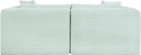Faye 78" Mint Corduroy Performance Fabric Upholstered Sofa, 2-Piece