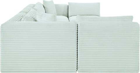 Faye 171" Mint Corduroy Performance Fabric Upholstered Sectional, 7-Piece