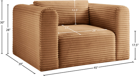 Faye Saddle Corduroy Performance Fabric Upholstered Accent Chair, 1 Piece
