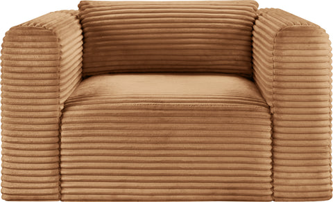 Faye Saddle Corduroy Performance Fabric Upholstered Accent Chair, 1 Piece