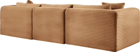 Faye 109" Saddle Corduroy Performance Fabric Upholstered Sofa, 3-Piece