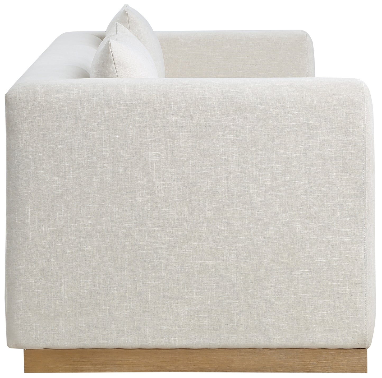 carly cream linen textured fabic sofa s